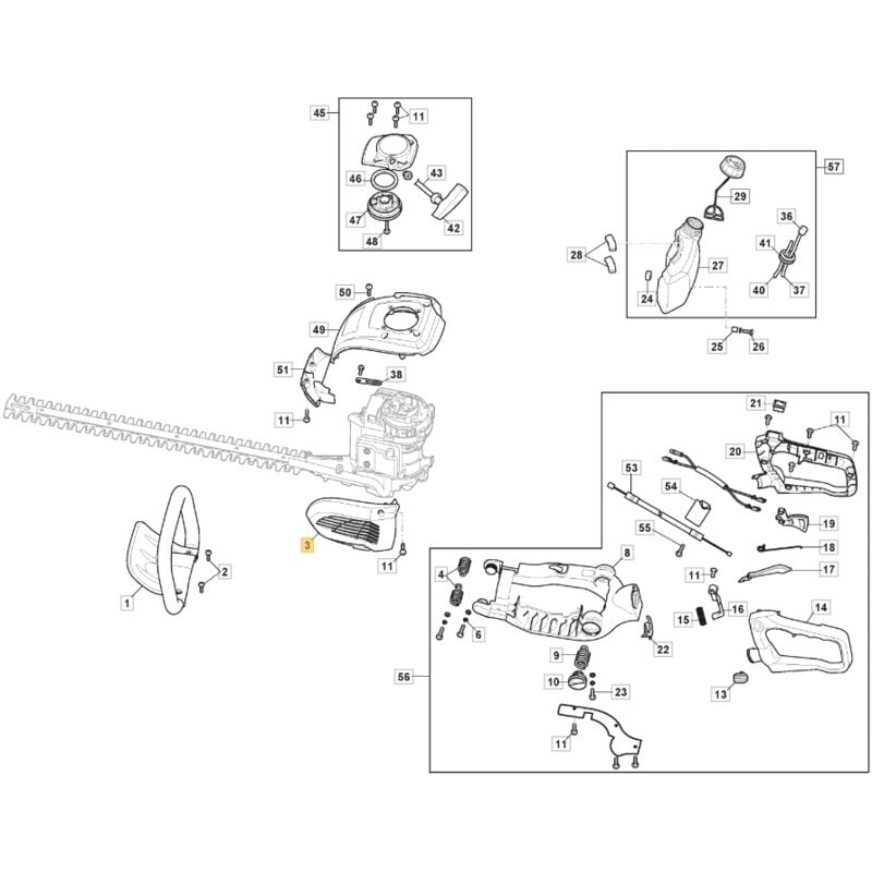 foto del prodotto coperchio silenziatore giallo originale stiga tagliasiepi shp 60 118801428 0