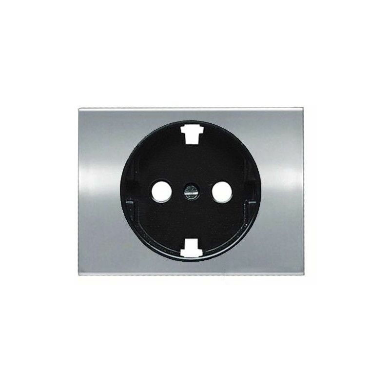 foto del prodotto coperchio spina schuko titanio niessen waves 8488 tt