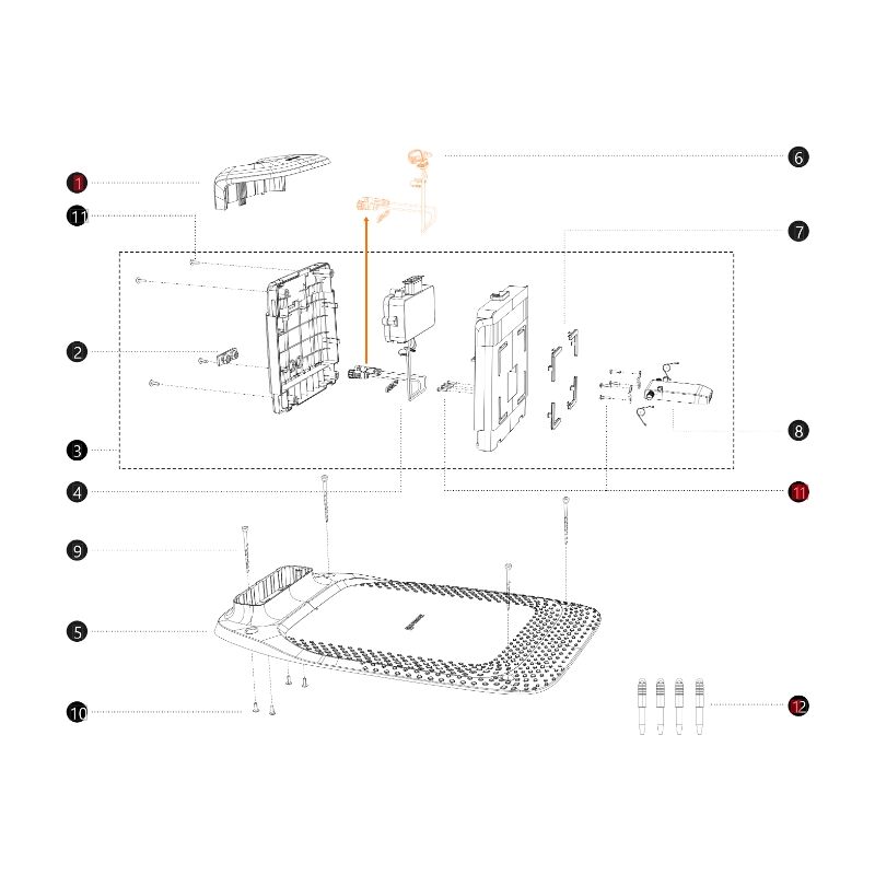foto del prodotto coperchio stazione di ricarica originale bluebird robot i108e ab12.02.00.0122