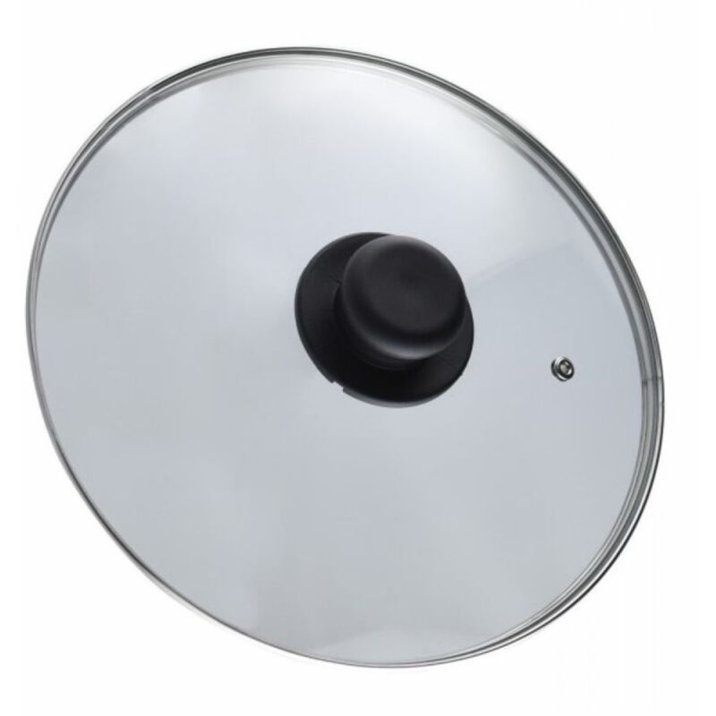 foto del prodotto coperchio vetro temperato per pentole e padelle diametro 16cm bordi inox vapore