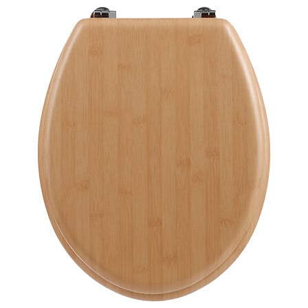 foto del prodotto coperchio wc in legno e zinco effetto bambù