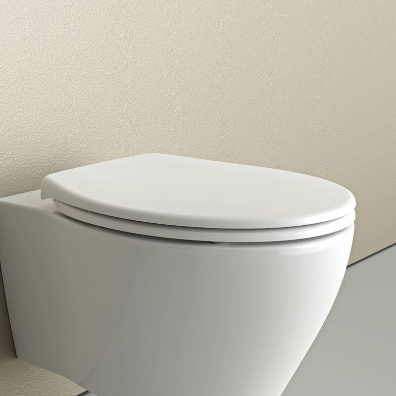 foto del prodotto coperchio wc softclose sedile wc per bambini coperchio di ricambio u2006 bianco lucido