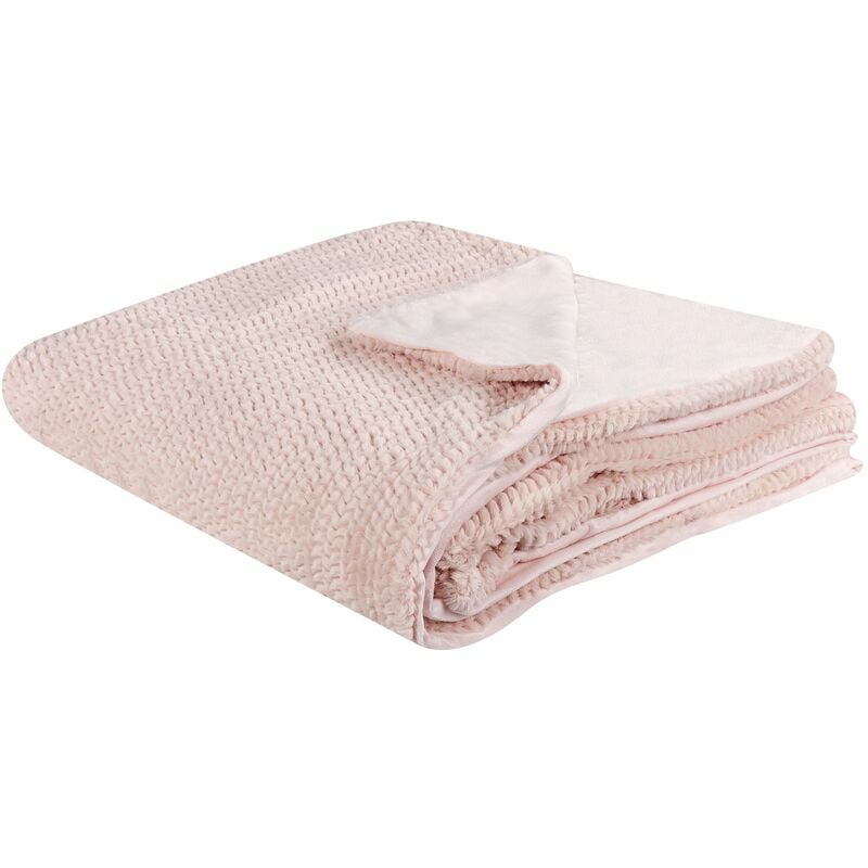 foto del prodotto coperta copriletto in morbida pelliccia rosa 200 x 220 cm bjas