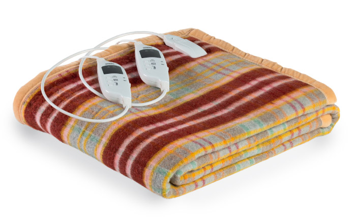 foto del prodotto coperta elettrica elettrocoperta matrimoniale in misto lana scozzese