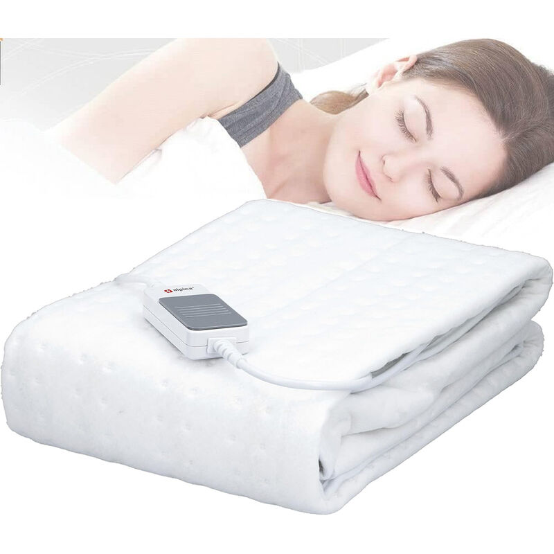 foto del prodotto coperta elettrica riscaldante letto singolo 3 livelli di calore 60watt 80x150cm