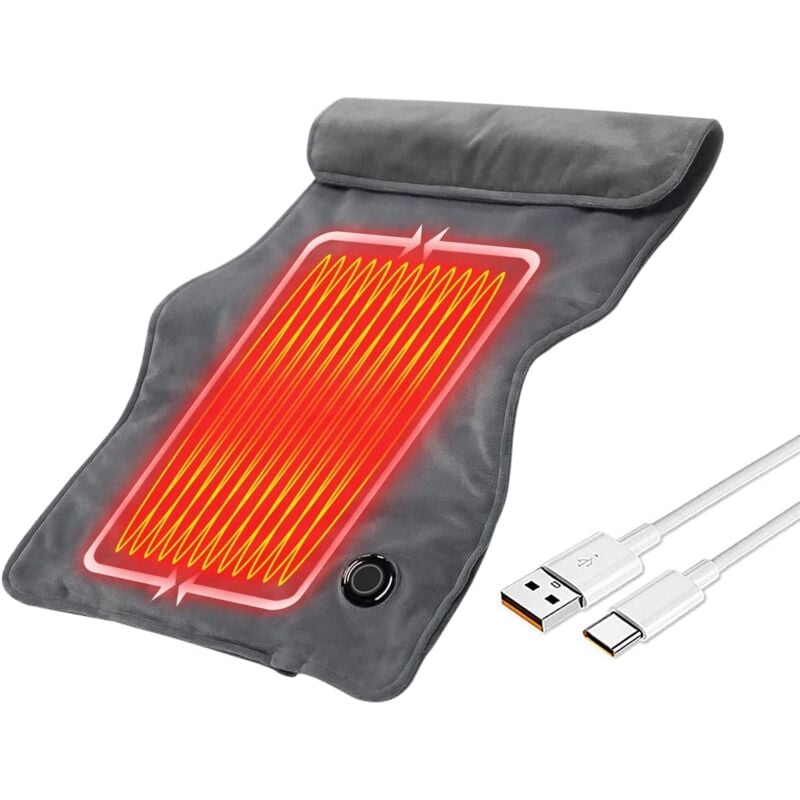 foto del prodotto coperta elettrica riscaldata coperta riscaldata usb coperta elettrica con 3 livelli di riscaldamento coperta termica multifunzionale semplice, 30 x