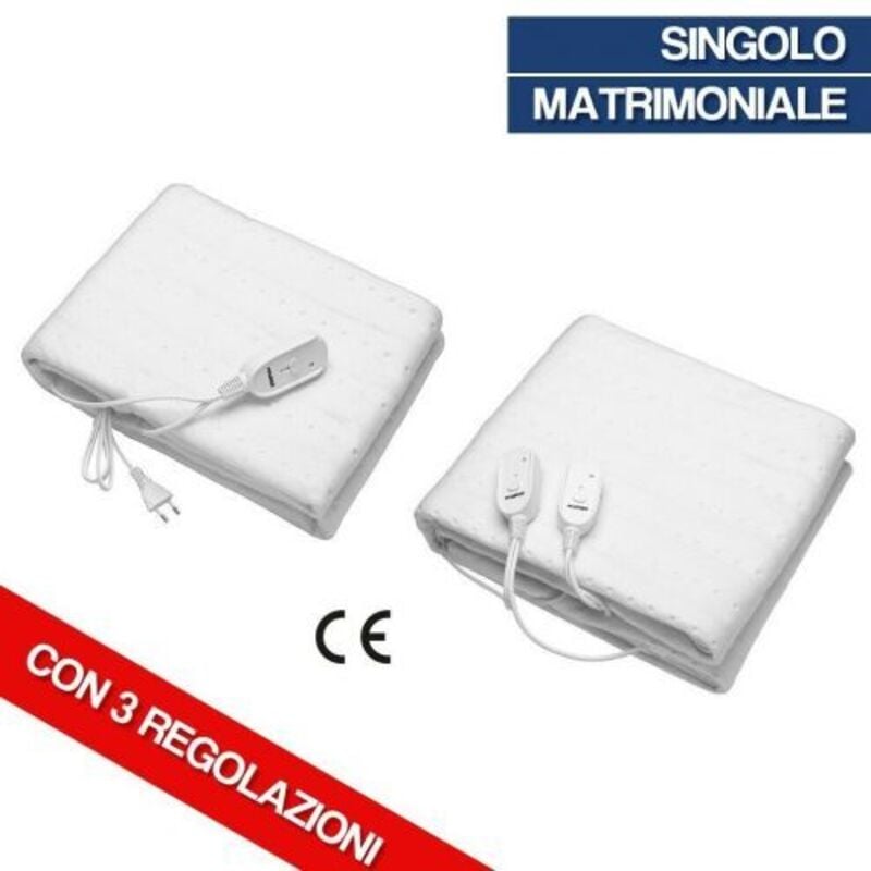 foto del prodotto coperta elettrica termica scaldaletto scaldasonno termocoperta regolabile 25889v letto singolo 25889 