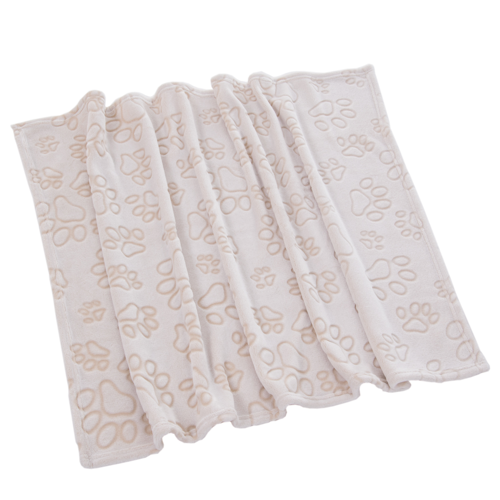 foto del prodotto coperta in microfibra smartpet pawzzz per cani e gatti l 100 x p 75 cm crema beige 