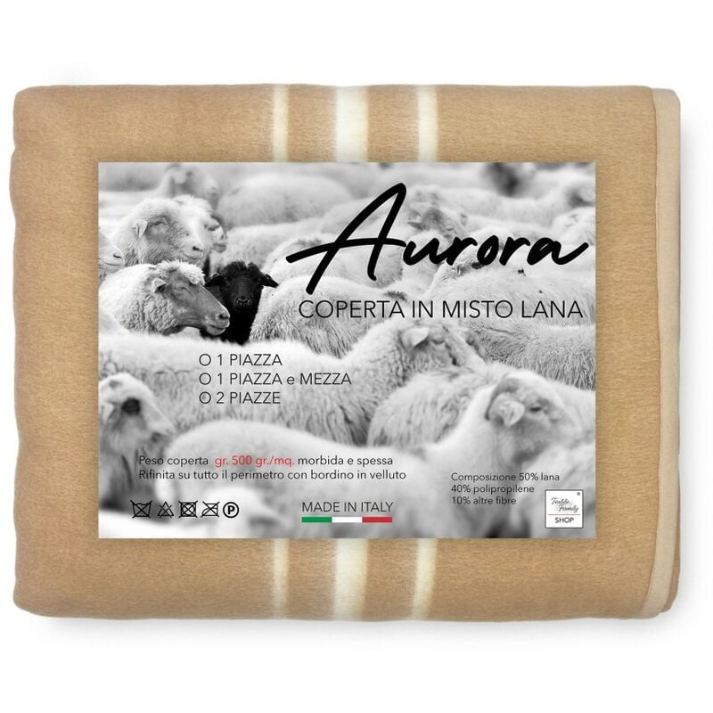 foto del prodotto coperta in misto lana aurora invernale 1 piazza e mezza