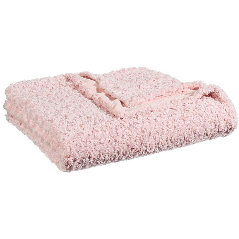 foto del prodotto coperta in pelliccia sintetica bouclette rosa 180x230cm atmosphera cr ateur d int rieur