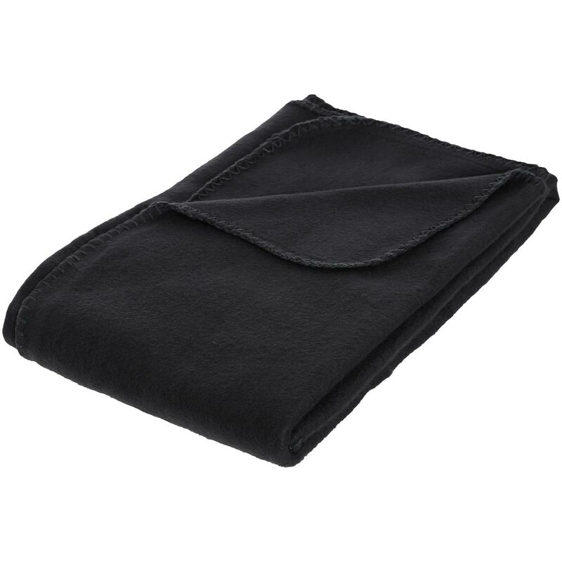 foto del prodotto coperta in pile nera 125x150cm atmosphera cr ateur d int rieur