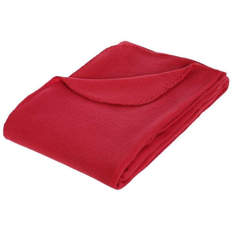 foto del prodotto coperta in pile rossa 125x150cm atmosphera cr ateur d int rieur