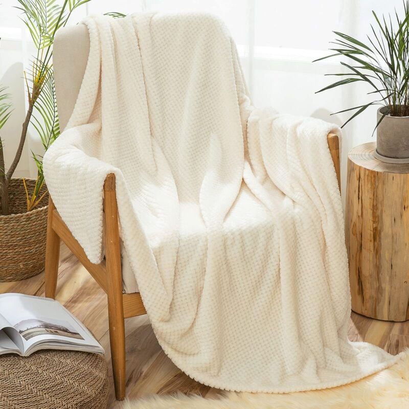 foto del prodotto coperta in pile soffice per letto, 70 x 100 cm, coperte jacquard morbide e calde per tutte le stagioni, leggere e confortevoli bebusingoto