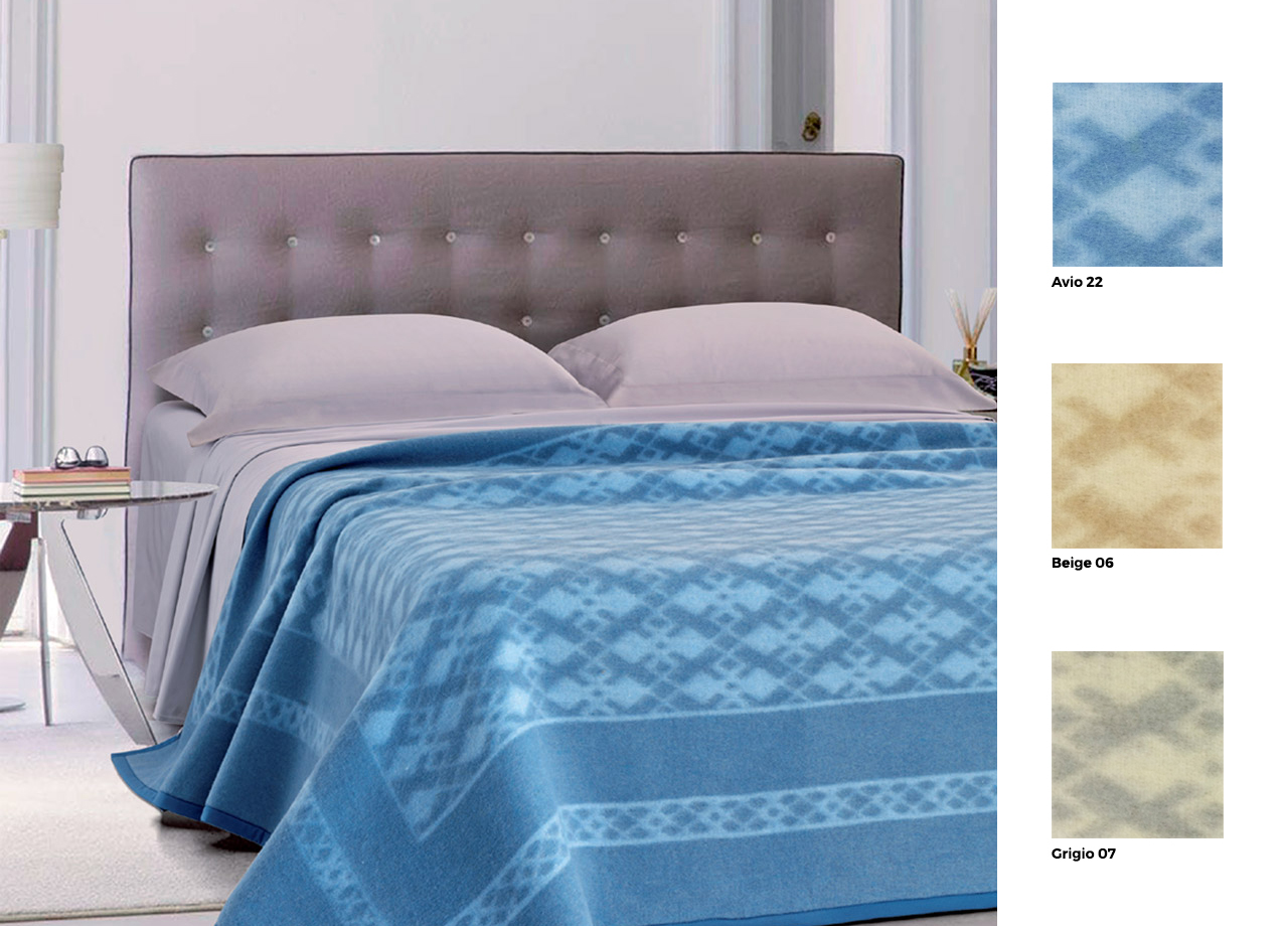 foto del prodotto coperta jacquard in misto lana modello odil 1 piazza avio 22