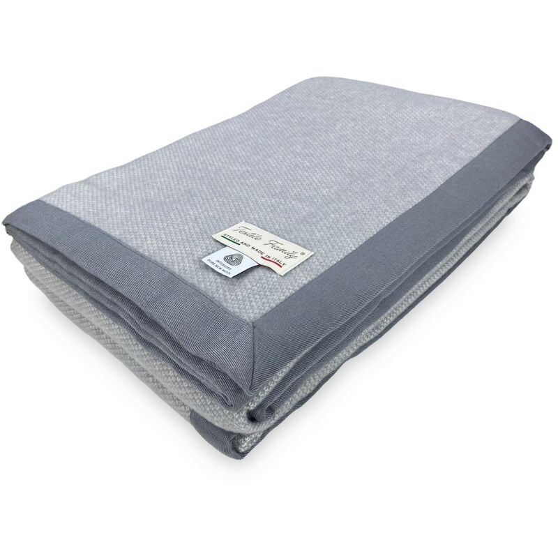 foto del prodotto coperta leggera primaverile nantes estiva in lana merino fine matrimoniale 2 piazze grigio