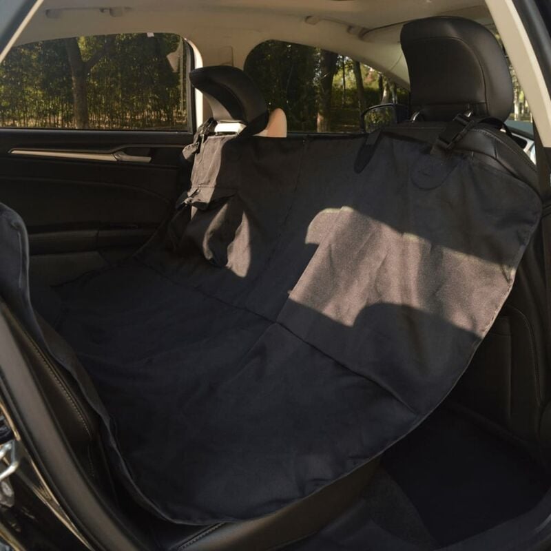 foto del prodotto coperta per cani per sedile posteriore auto 148x142 cm nero vidaxl