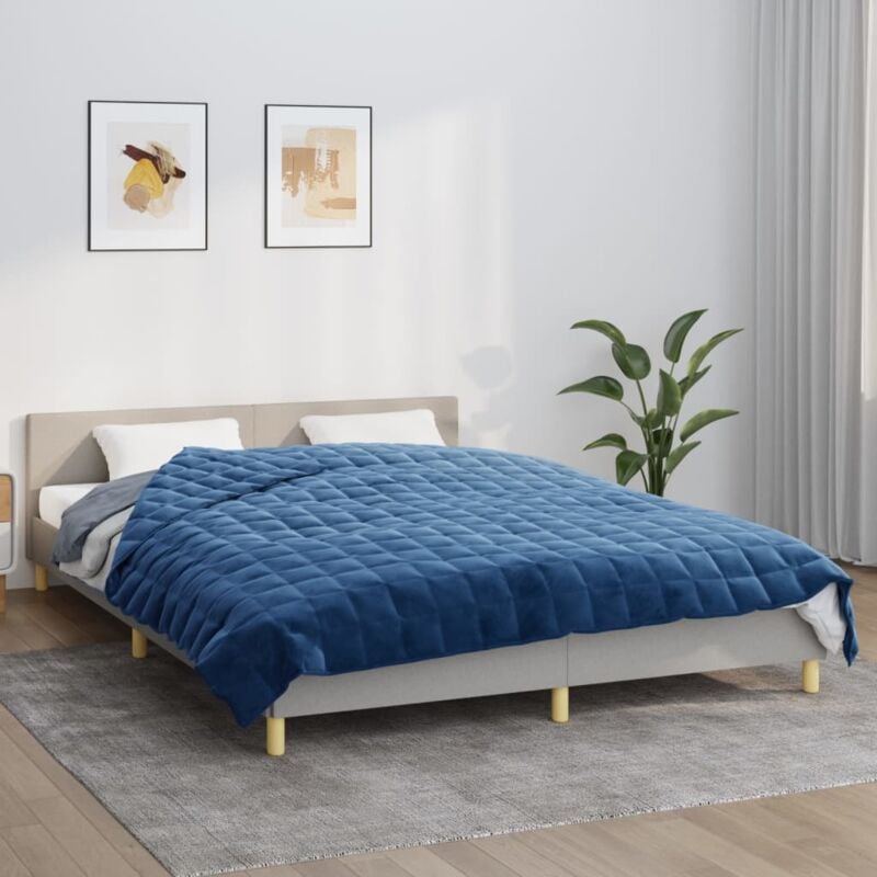 foto del prodotto coperta ponderata blu 200x220 cm 9 kg tessuto vidaxl