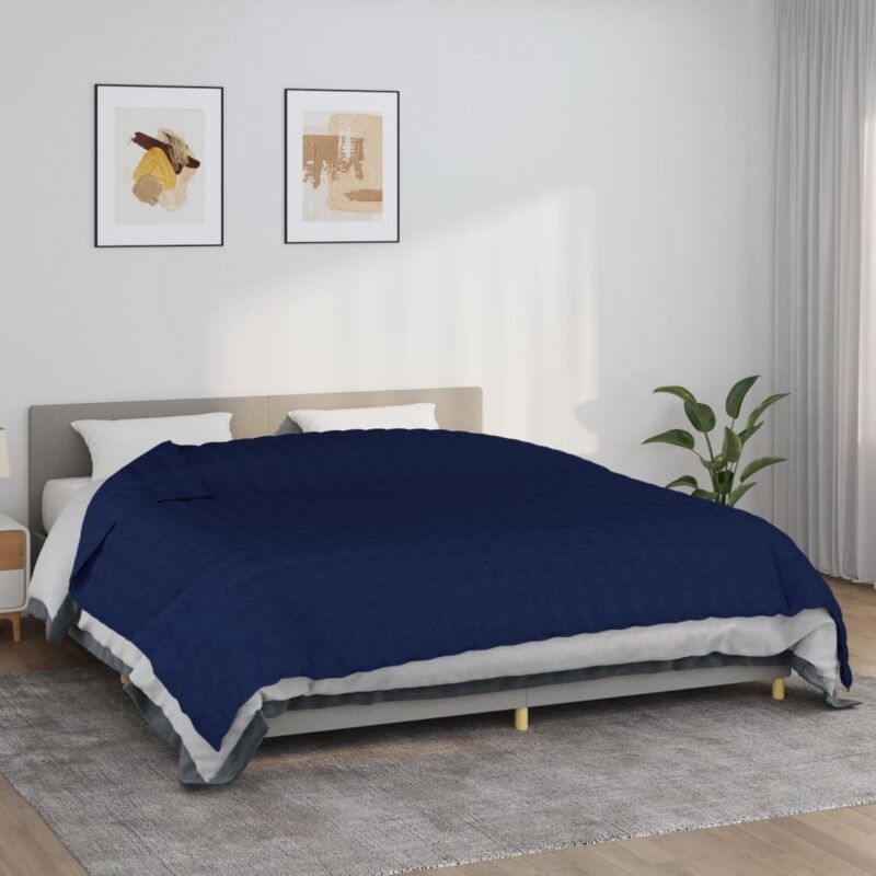 foto del prodotto coperta ponderata blu 220x260 cm 11 kg tessuto vidaxl