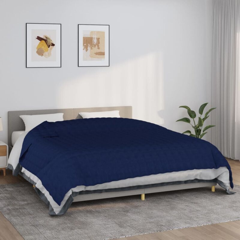 foto del prodotto coperta ponderata blu 235x290 cm 15 kg tessuto vidaxl