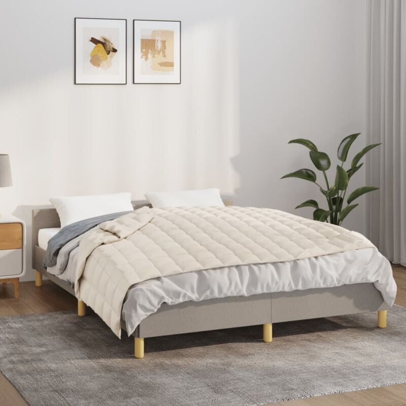 foto del prodotto coperta ponderata crema chiaro 122x183 cm 9 kg tessuto vidaxl