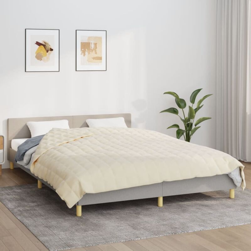 foto del prodotto coperta ponderata crema chiaro 220x230 cm 15 kg tessuto vidaxl
