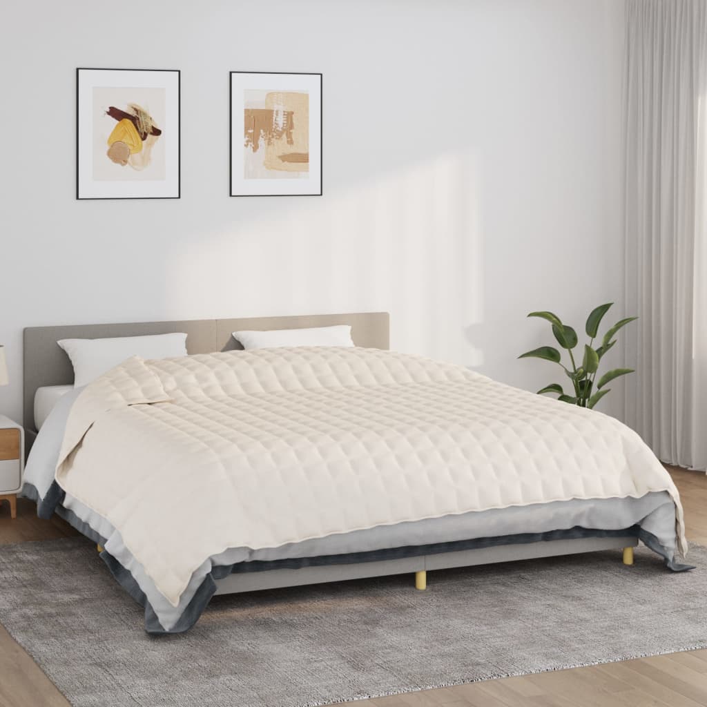 foto del prodotto coperta ponderata crema chiaro 220x260 cm 11 kg tessuto cod mxl 69948
