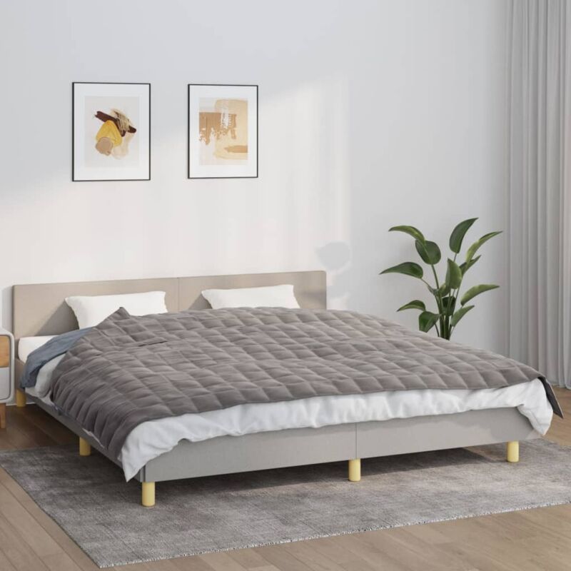 foto del prodotto coperta ponderata grigia 155x220 cm 7 kg tessuto vidaxl