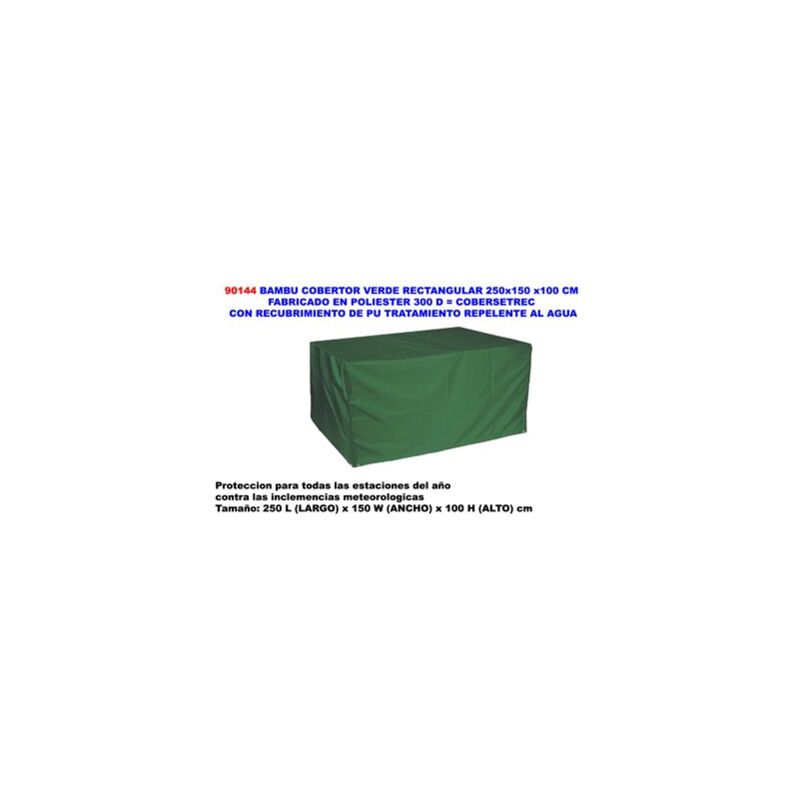 foto del prodotto coperta rettangolare verde 250x150x100 cm poliestere riciclato pu