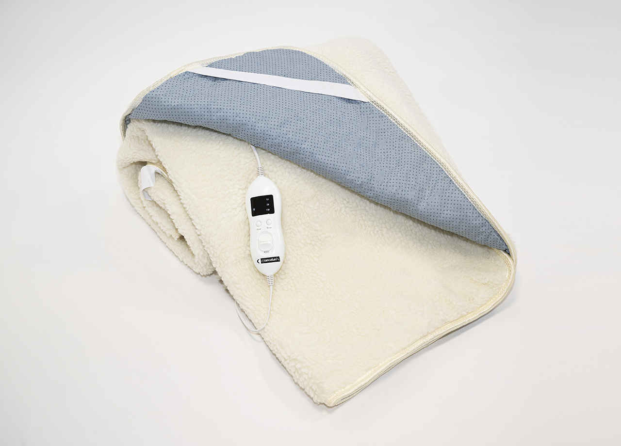 foto del prodotto coperta riscaldante per letto caldo termocoperta riscaldata dormicaldo panna 2 piazze panna