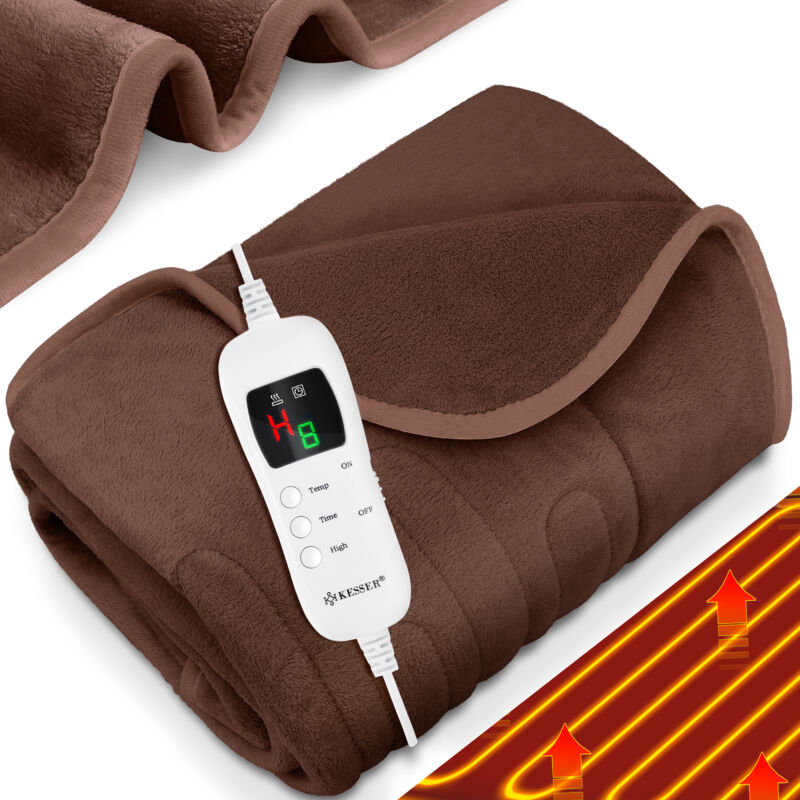 foto del prodotto coperta riscaldante plush testata t v s d gs con timer di spegnimento automatico coperta accogliente 9 impostazioni di temperatura lavabile