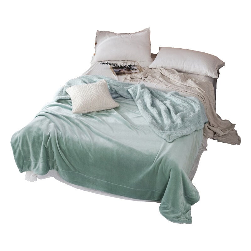 foto del prodotto coperta spessa, morbida e accogliente, coperta decorativa per tutte le stagioni, coperta reversibile in pile leggero per letto, divano, viaggio,