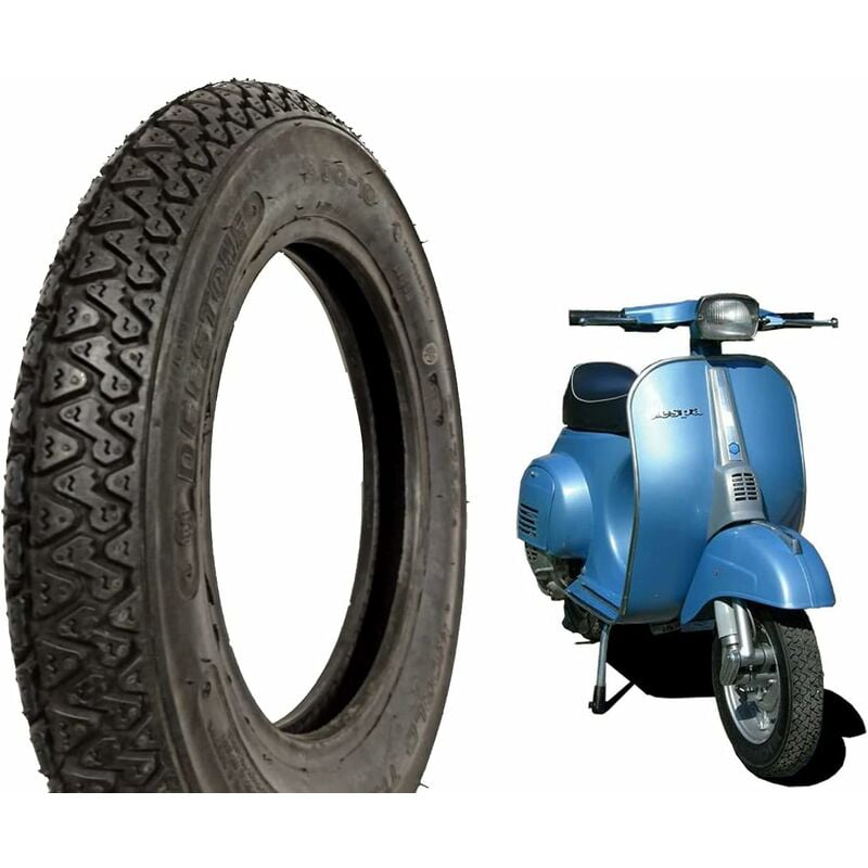 foto del prodotto copertone gomma 3.00 10 42j 4 p.r. compatibile con vespa 50 pk xl rush disegno simile michelin