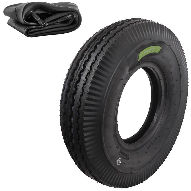 foto del prodotto copertone pneumatico 4.00 8 camera gomma carrello da barca rinforzata 6pr