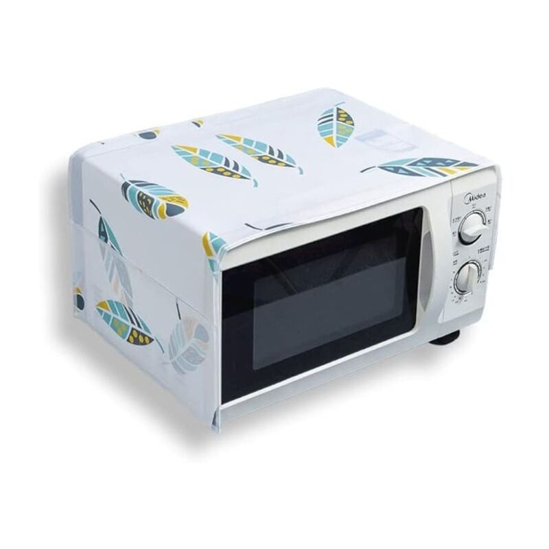 foto del prodotto copertura antipolvere per forno a microonde, copertura antigrasso multifunzione per forno con tasca protettiva per cucina motivo a piume , 85 cm 