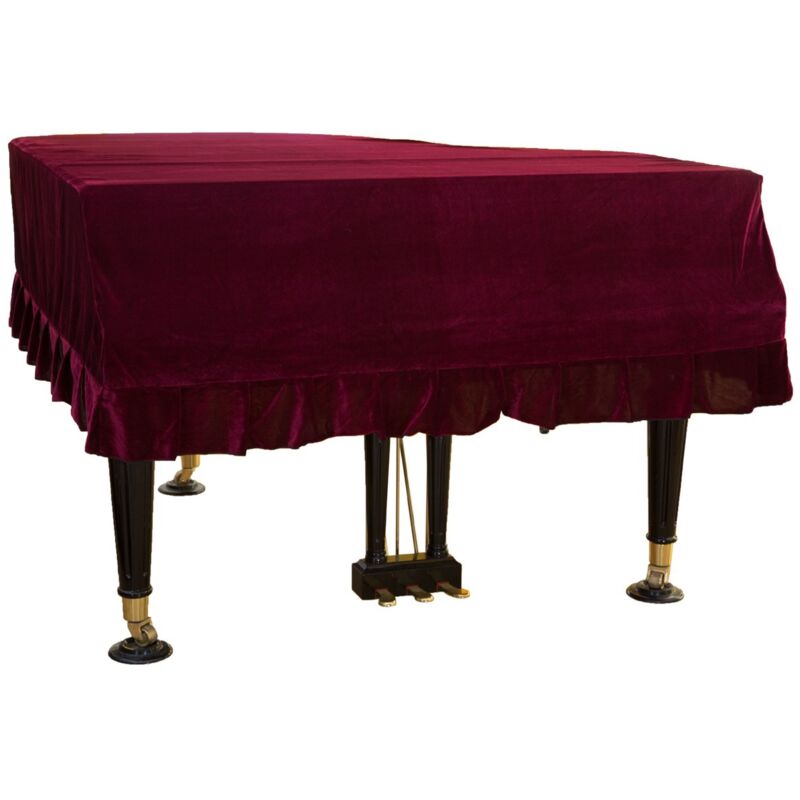 foto del prodotto copertura antipolvere per pianoforte a coda rosso 170 180 cm bebusingoto