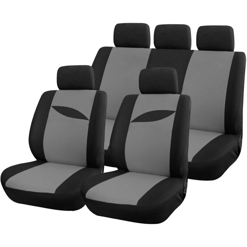 foto del prodotto copertura auto grigia universale 9 pezzi
