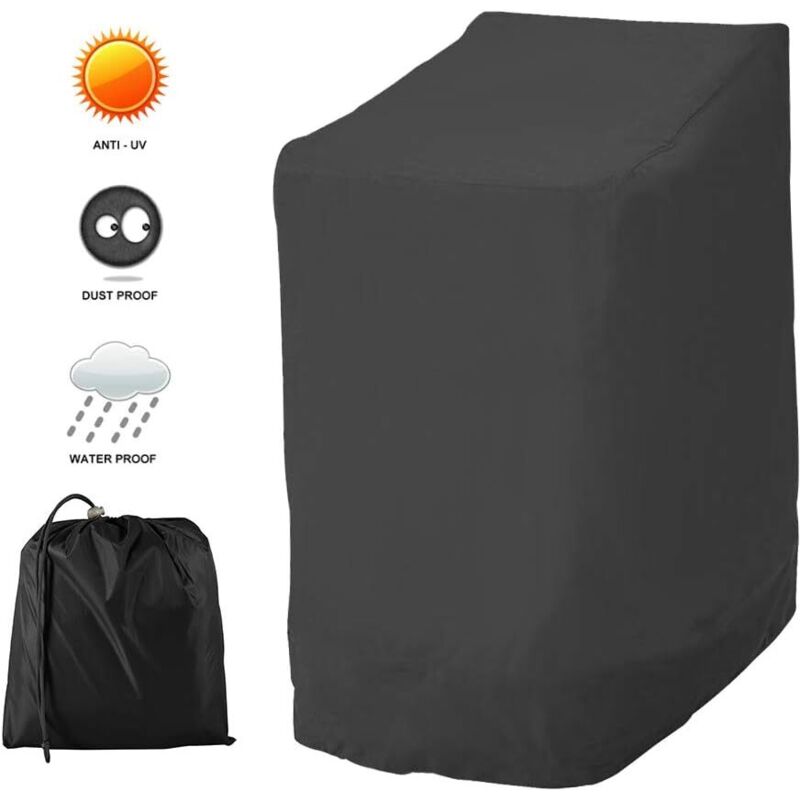 foto del prodotto copertura barbecue 114x85x65cm 210d oxford copri barbecue da esterno copertura protettiva per sedie da giardino e balcone impilabili impermeabile