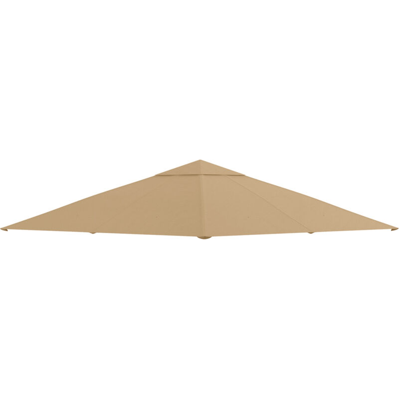 foto del prodotto copertura di ricambio gazebo 3x3m in poliestere con prese d aria beige outsunny