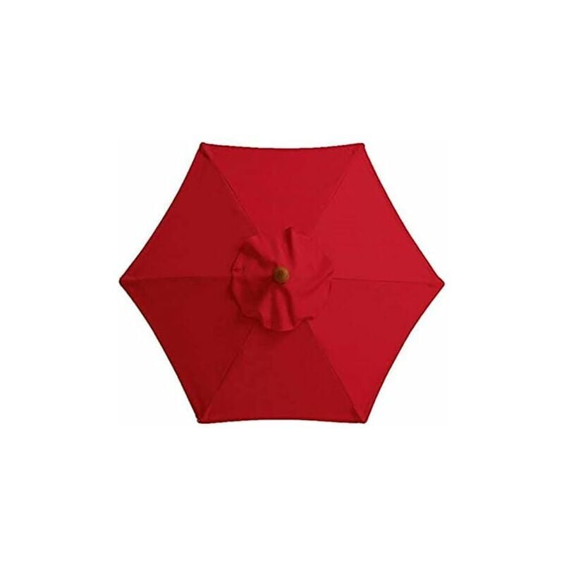 foto del prodotto copertura di ricambio per ombrellone 6 balene 2 m 2,7 m 3 m impermeabile anti ultravioletti tessuto di ricambio 2,7 m 8,9 ft, rosso 