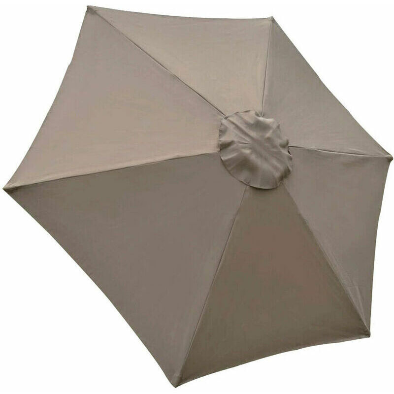 foto del prodotto copertura di ricambio per ombrellone, 6 stecche, 2 m, impermeabile, anti uv, tessuto di ricambio, cachi
