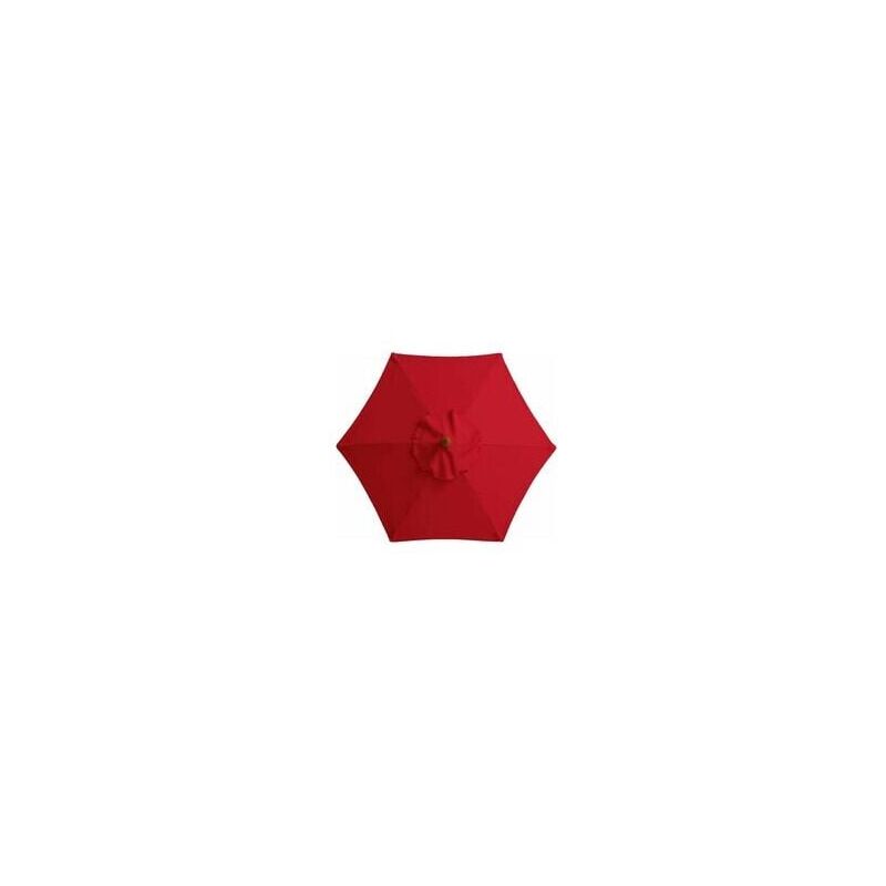 foto del prodotto copertura di ricambio per ombrellone, 6 stecche, 2 m, impermeabile, anti uv, tessuto di ricambio, rosso