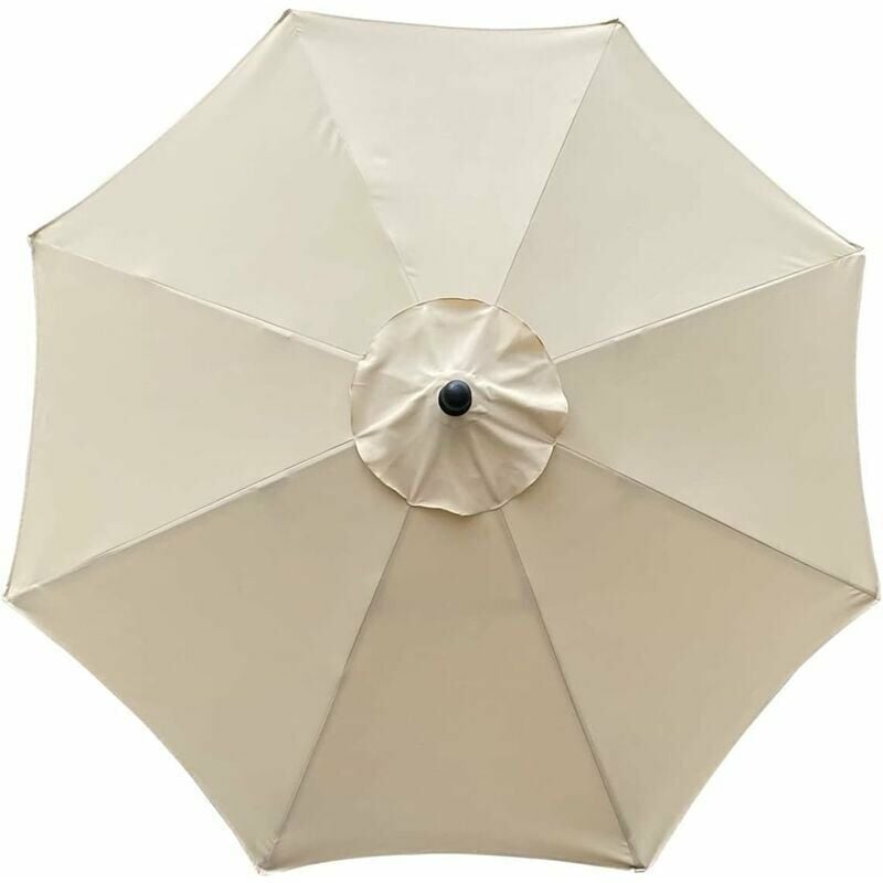 foto del prodotto copertura di ricambio per ombrellone, 8 balene, 3 m, impermeabile, anti uv, tessuto di ricambio, beige