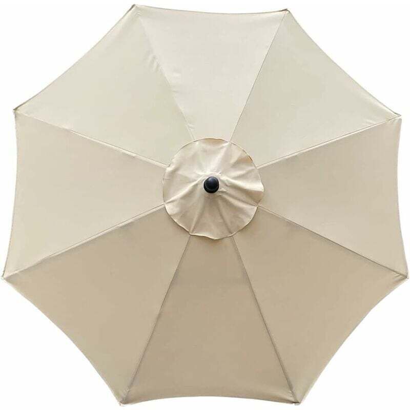 foto del prodotto copertura di ricambio per ombrellone, 8 stecche, 3 m, impermeabile, anti uv, tessuto di ricambio, beige