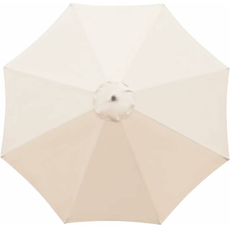 foto del prodotto copertura di ricambio per ombrellone 8 stecche 3 m, impermeabile, anti uv, tessuto di ricambio beige