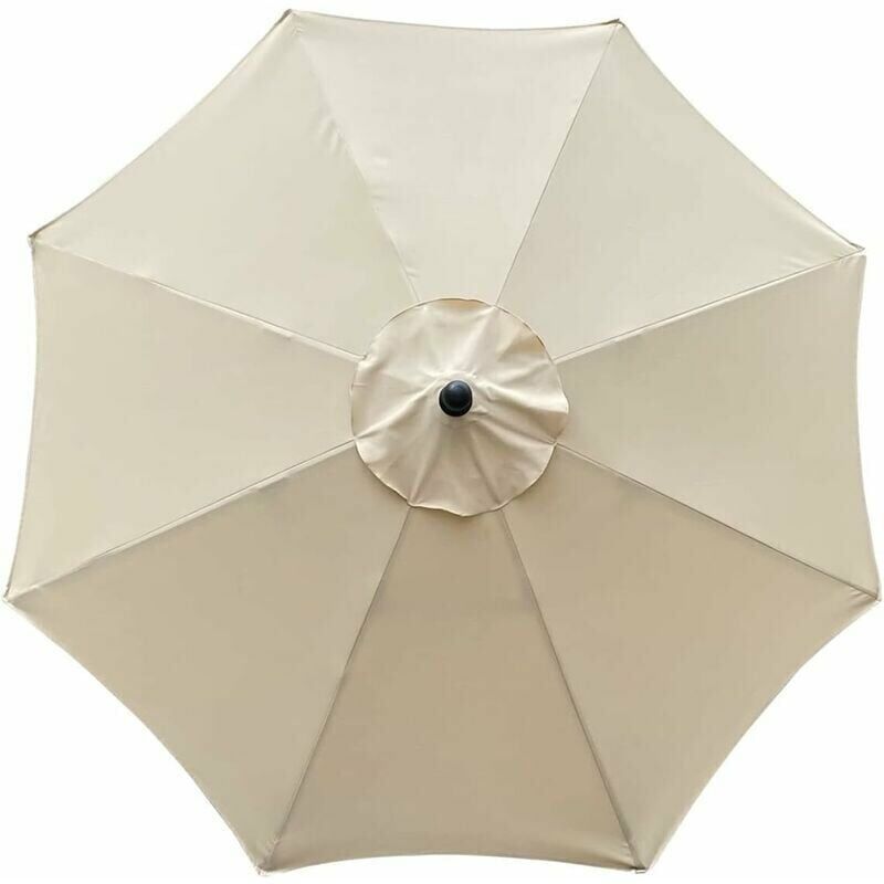 foto del prodotto copertura di ricambio per ombrellone, 8 stecche, 3 m, impermeabile, anti uv, tessuto di ricambio, beige