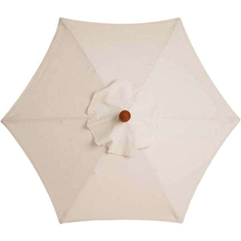 foto del prodotto copertura di ricambio per ombrellone da giardino ymyny a 6 stecche 3 m impermeabile anti ultravioletti bianco