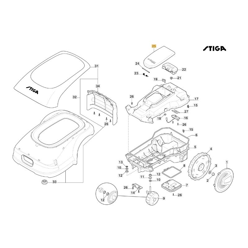 foto del prodotto copertura display a1000 rtk originale stiga robot rasaerba 381119744 0