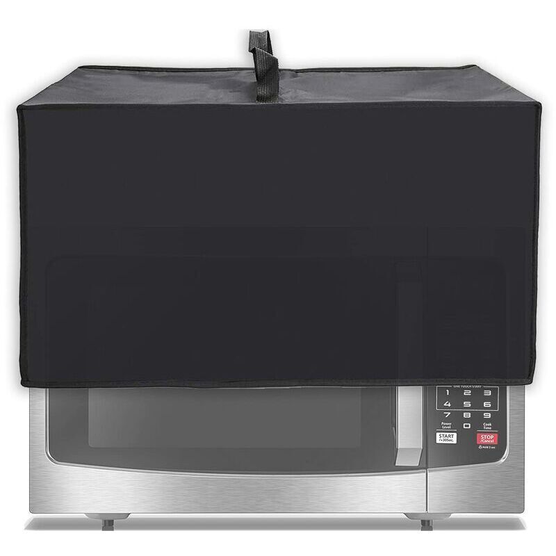 foto del prodotto copertura impermeabile antipolvere per forno a microonde tessuto oxford antipolvere resistente al calore nero 50 40 32 cm rapanda