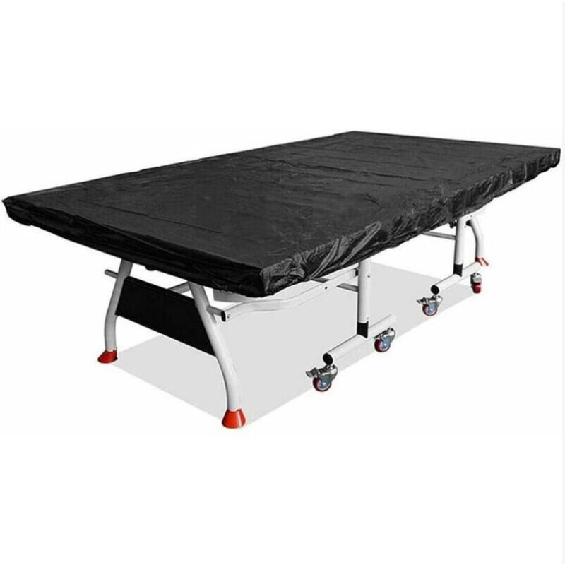 foto del prodotto copertura impermeabile antipolvere per tavolo da ping pong per esterni, interni ed esterni 280 x 150 cm nero