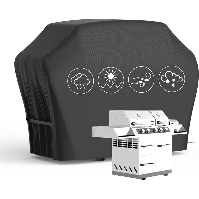 foto del prodotto copertura impermeabile per barbecue in tessuto oxford resistente, impermeabile e antipolvere, 170 x 61 x 117 cm, 190t
